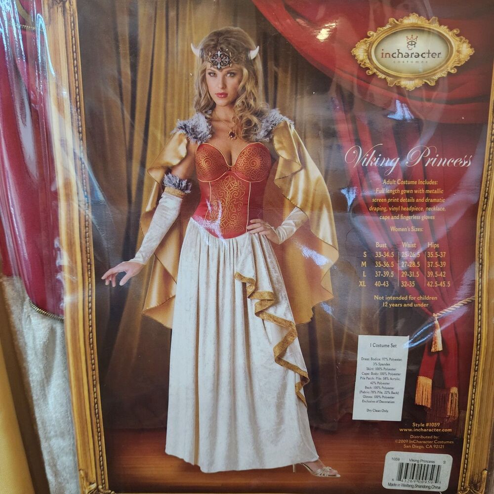 InCharacter Viking Princess Costume Norse Queen Cosplay Gown Set Halloween Small